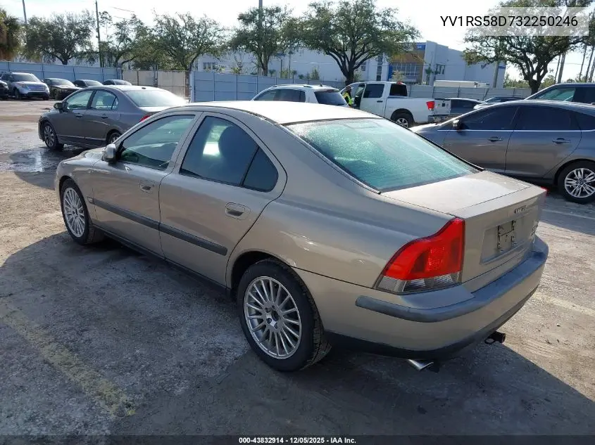 YV1RS58D732250246 2003 Volvo S60 2.4T