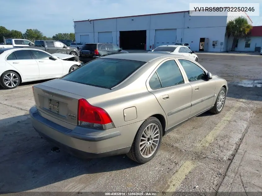 YV1RS58D732250246 2003 Volvo S60 2.4T