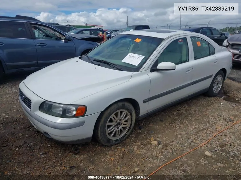 2004 Volvo S60 2.4 VIN: YV1RS61TX42339219 Lot: 40498774