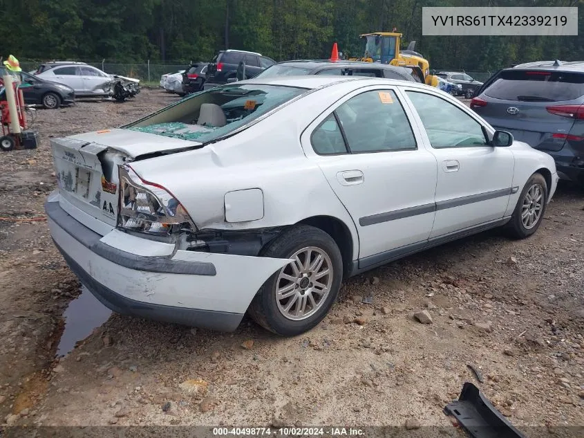 2004 Volvo S60 2.4 VIN: YV1RS61TX42339219 Lot: 40498774