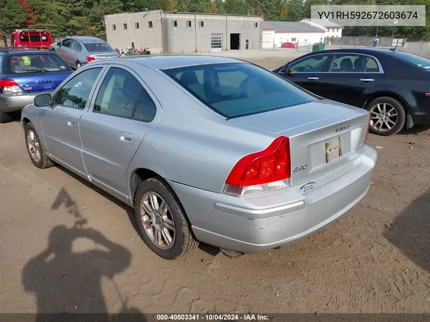 YV1RH592672603674 2007 Volvo S60 2.5T