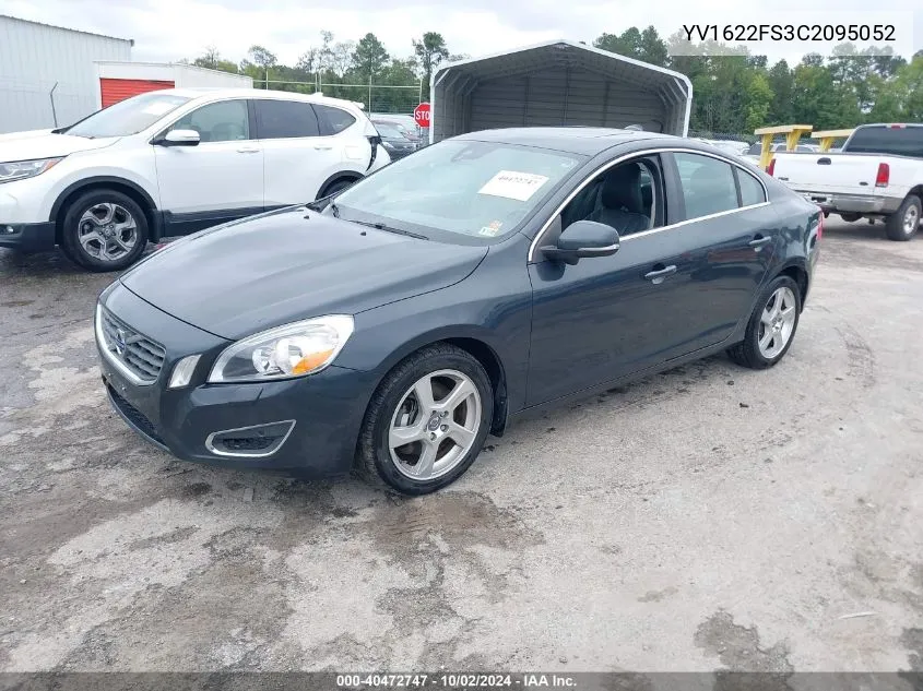 2012 Volvo S60 T5 VIN: YV1622FS3C2095052 Lot: 40472747