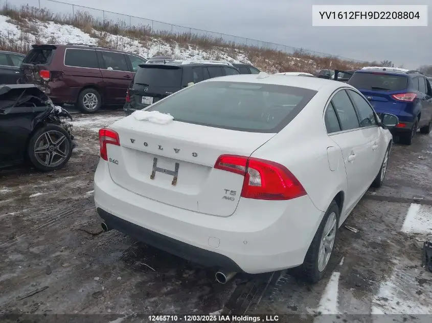 YV1612FH9D2208804 2013 Volvo S60 T5/T5 Platinum/T5 Premier/T5 Premier Plus