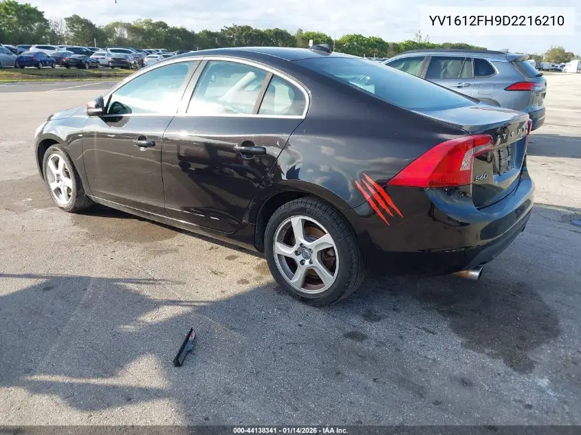 YV1612FH9D2216210 2013 Volvo S60 T5