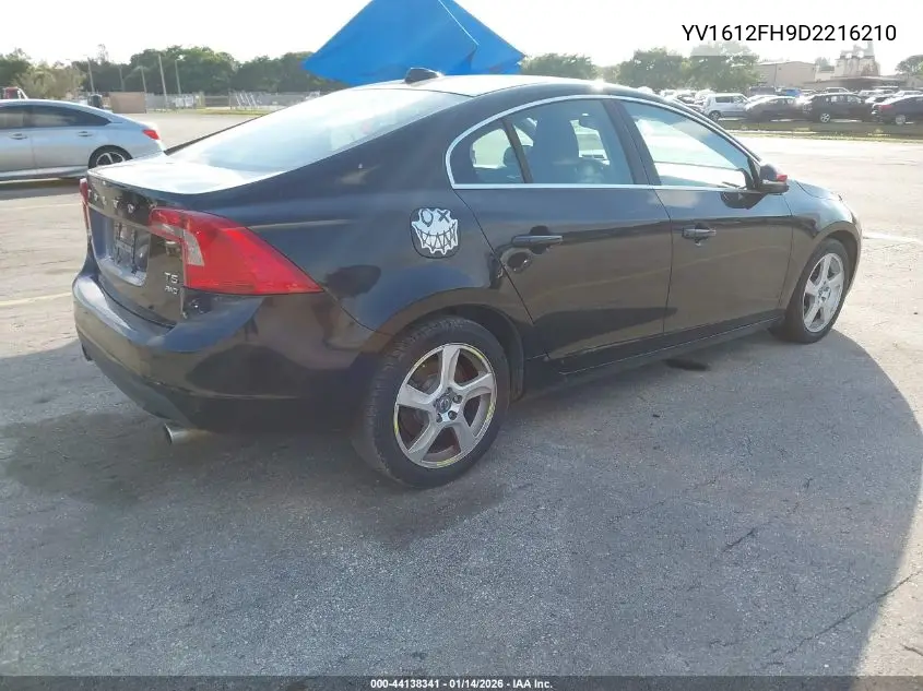 YV1612FH9D2216210 2013 Volvo S60 T5