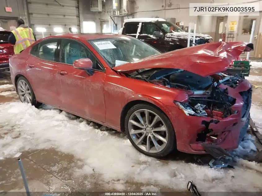 7JR102FK9KG003595 2019 Volvo S60 T5 Momentum