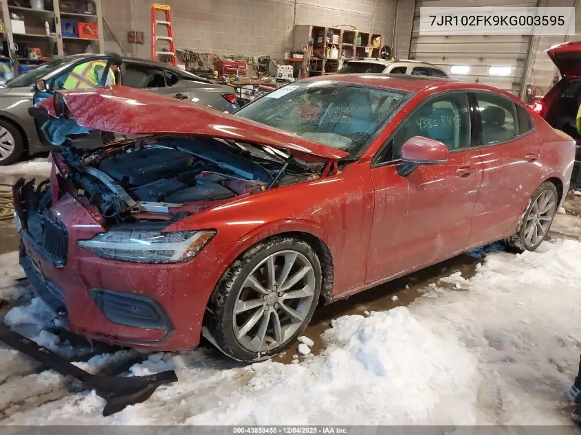7JR102FK9KG003595 2019 Volvo S60 T5 Momentum
