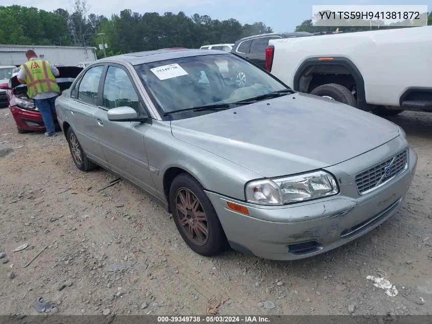 YV1TS59H941381872 2004 Volvo S80 2.5T