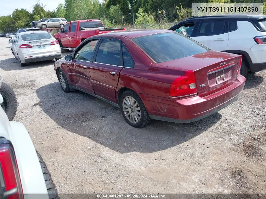 YV1TS911151407890 2005 Volvo S80 T6