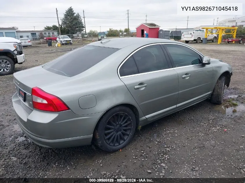 YV1AS982671045418 2007 Volvo S80 3.2