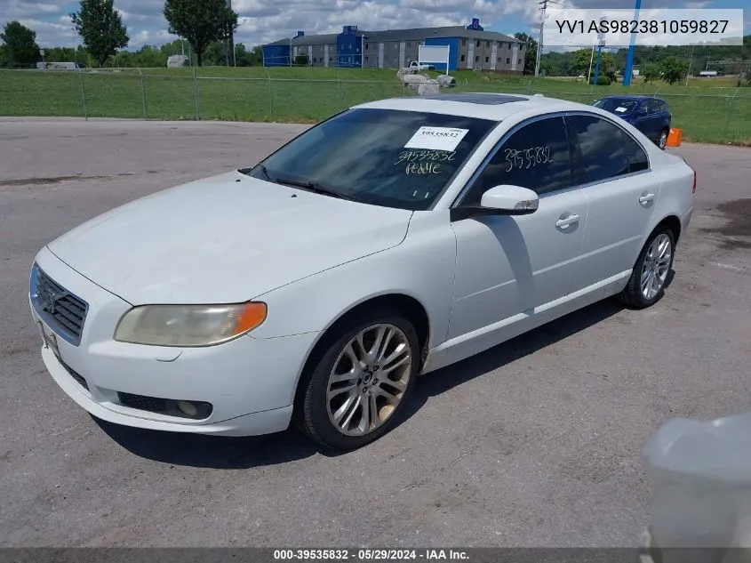 YV1AS982381059827 2008 Volvo S80 3.2