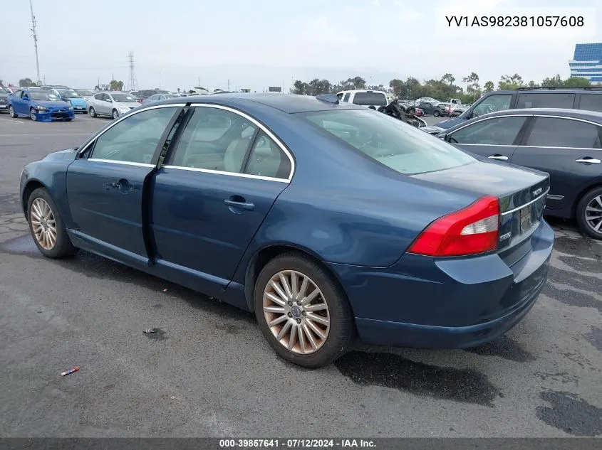 YV1AS982381057608 2008 Volvo S80 3.2