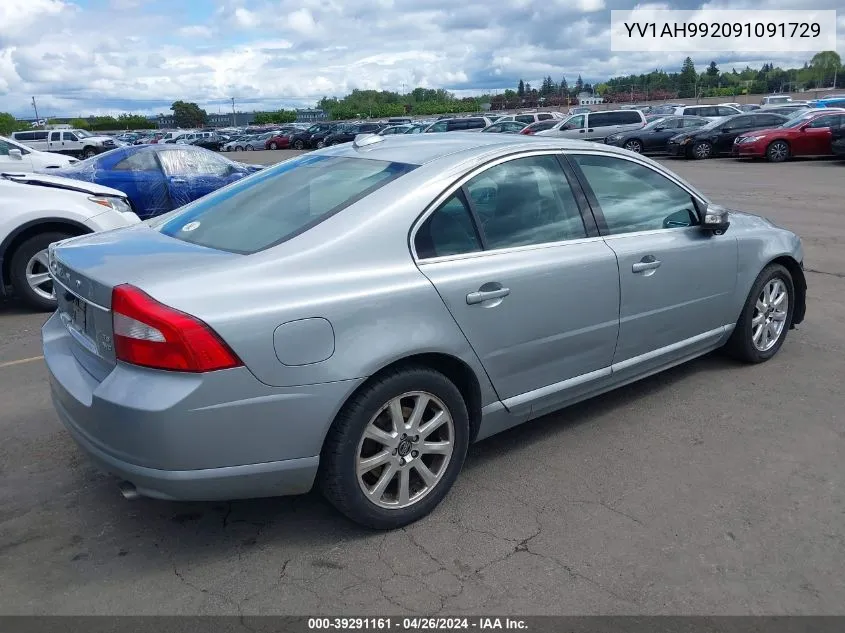 YV1AH992091091729 2009 Volvo S80 T6