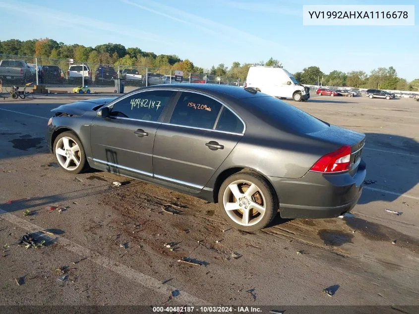 YV1992AHXA1116678 2010 Volvo S80 T6