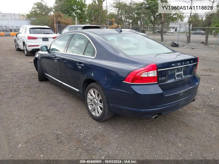 YV1960AS1A1118828 2010 Volvo S80 3.2