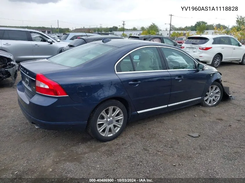 YV1960AS1A1118828 2010 Volvo S80 3.2