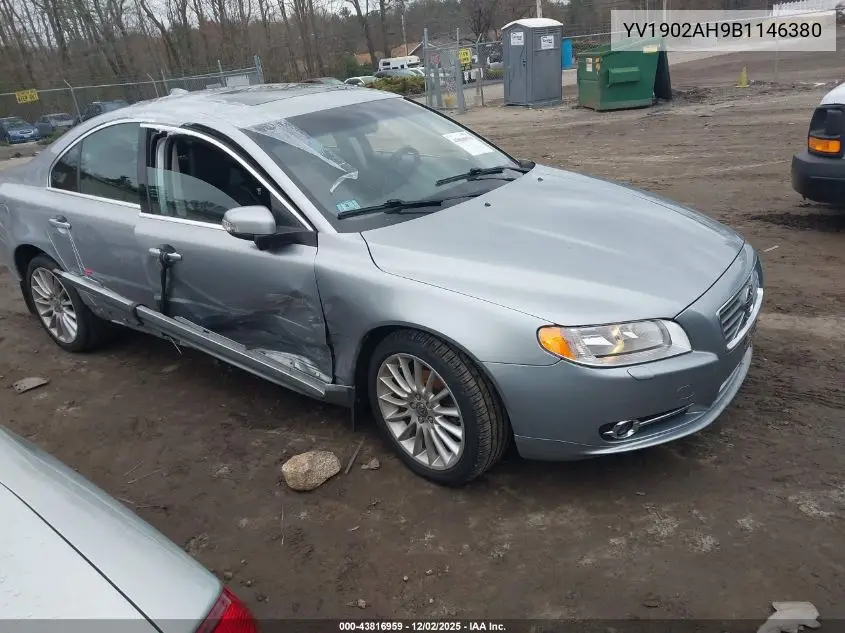 YV1902AH9B1146380 2011 Volvo S80 T6