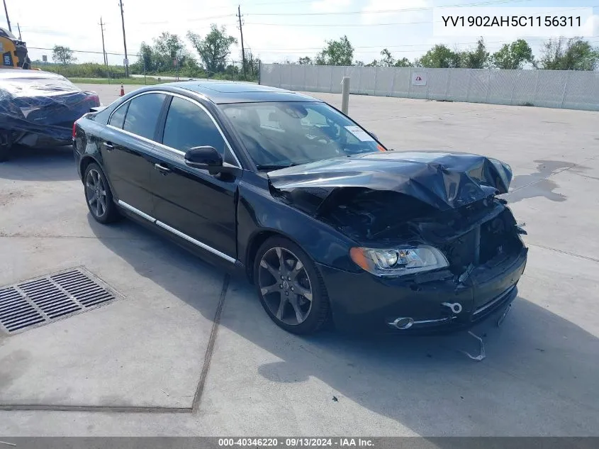 YV1902AH5C1156311 2012 Volvo S80 T6