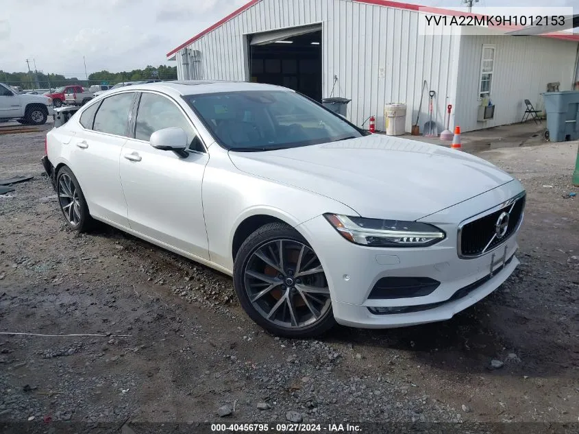 YV1A22MK9H1012153 2017 Volvo S90 T6 Momentum