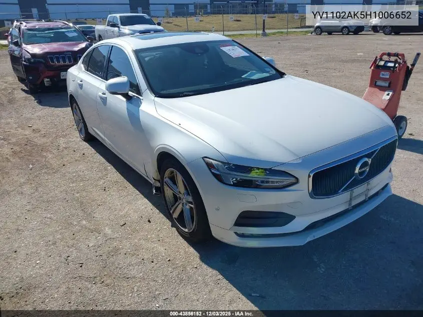 YV1102AK5H1006652 2017 Volvo S90 T5 Momentum