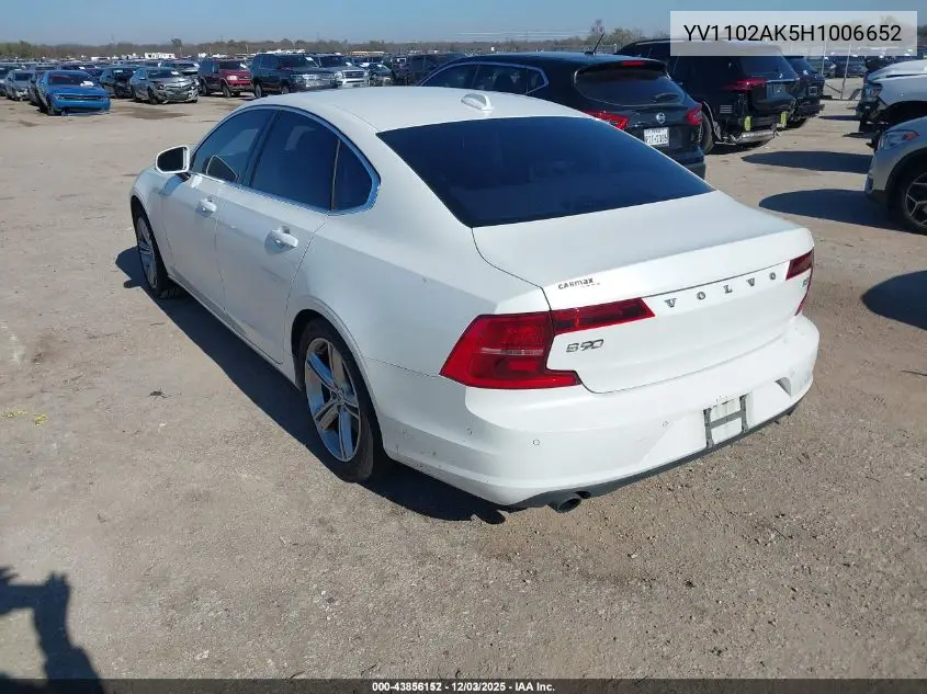 YV1102AK5H1006652 2017 Volvo S90 T5 Momentum