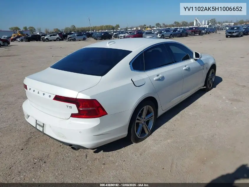 YV1102AK5H1006652 2017 Volvo S90 T5 Momentum