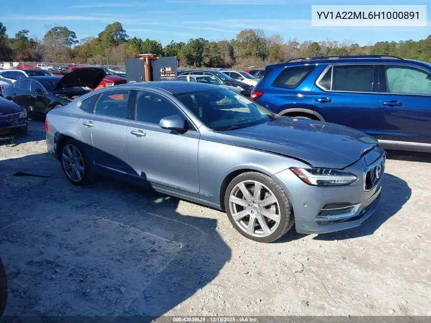 YV1A22ML6H1000891 2017 Volvo S90 T6 Inscription