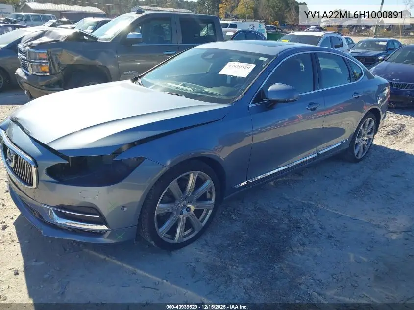 YV1A22ML6H1000891 2017 Volvo S90 T6 Inscription
