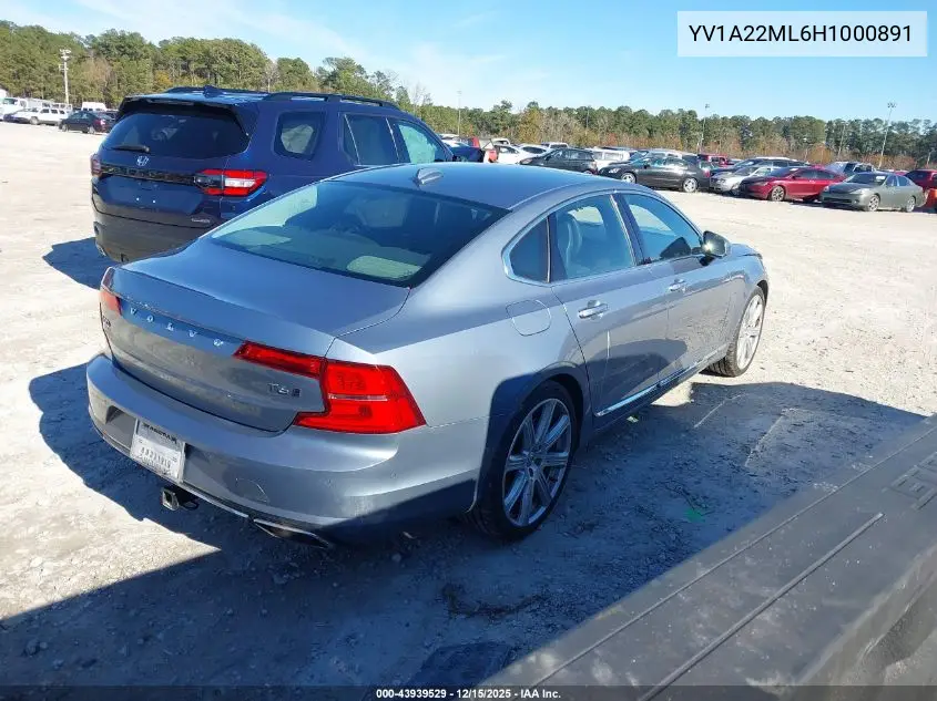 YV1A22ML6H1000891 2017 Volvo S90 T6 Inscription