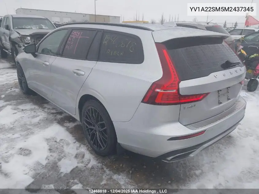 YV1A22SM5M2437345 2021 Volvo V60 T6 R-Design