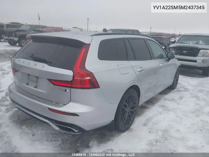 YV1A22SM5M2437345 2021 Volvo V60 T6 R-Design