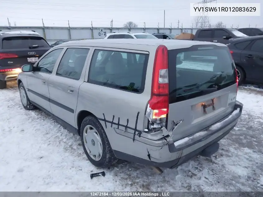 YV1SW61R012083629 2001 Volvo V70