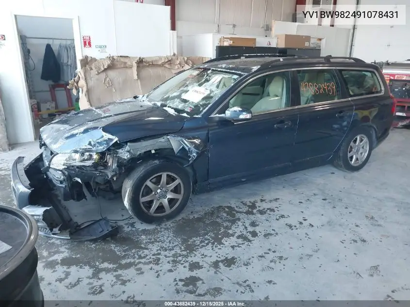 YV1BW982491078431 2009 Volvo V70 3.2