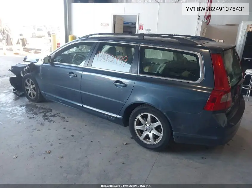 YV1BW982491078431 2009 Volvo V70 3.2