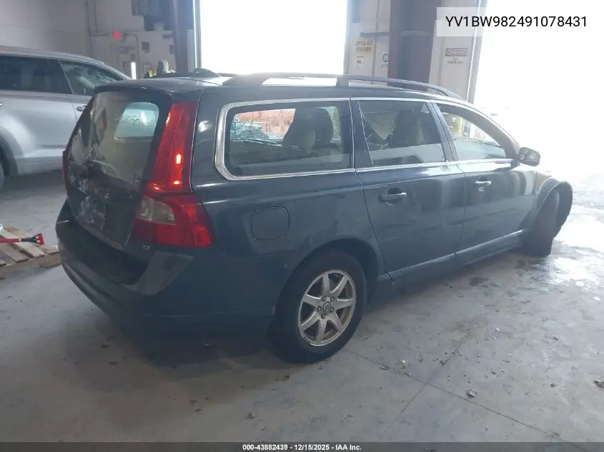 YV1BW982491078431 2009 Volvo V70 3.2