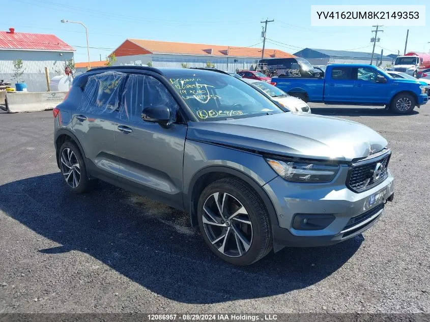 YV4162UM8K2149353 2019 Volvo Xc40