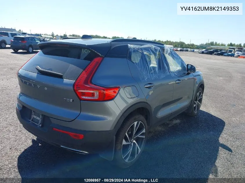 YV4162UM8K2149353 2019 Volvo Xc40