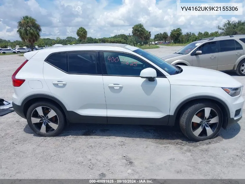 YV4162UK9K2155306 2019 Volvo Xc40 T5 Momentum