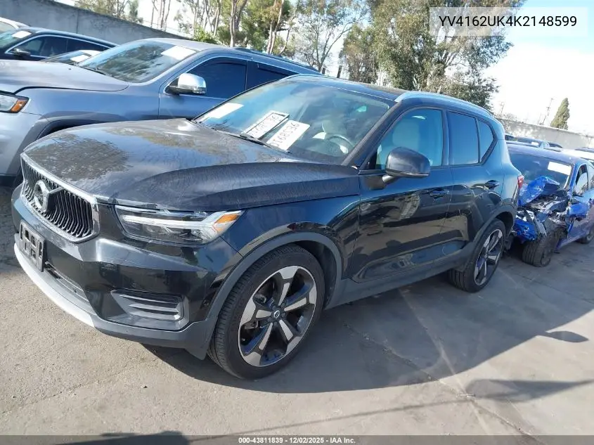 YV4162UK4K2148599 2019 Volvo Xc40 T5 Momentum