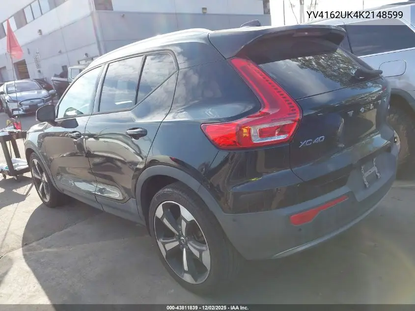 YV4162UK4K2148599 2019 Volvo Xc40 T5 Momentum