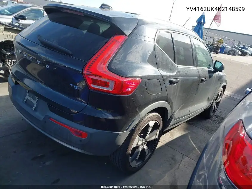 YV4162UK4K2148599 2019 Volvo Xc40 T5 Momentum