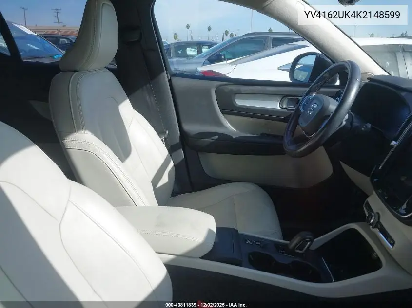 YV4162UK4K2148599 2019 Volvo Xc40 T5 Momentum