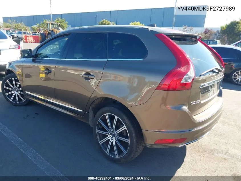 2015 Volvo Xc60 T5 Premier VIN: YV440MDK9F2727989 Lot: 40292401