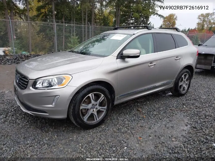 YV4902RB7F2616912 2015 Volvo Xc60 T6