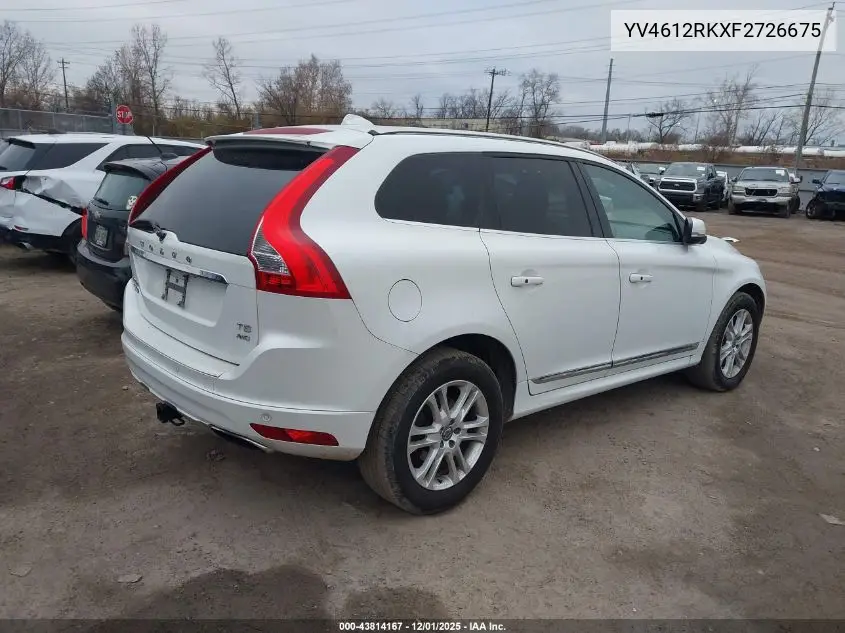 YV4612RKXF2726675 2015 Volvo Xc60 T5/T5 Premier