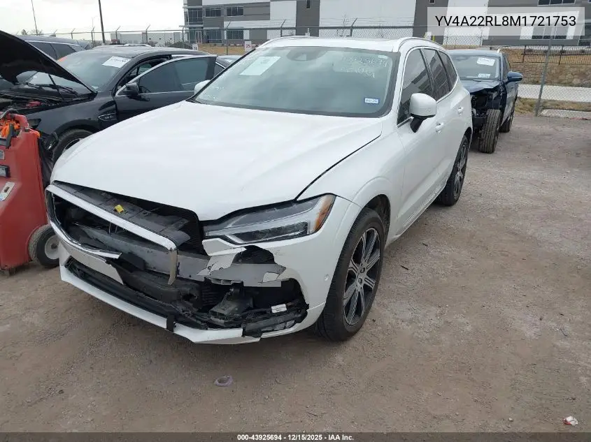 YV4A22RL8M1721753 2021 Volvo Xc60 T6 Inscription