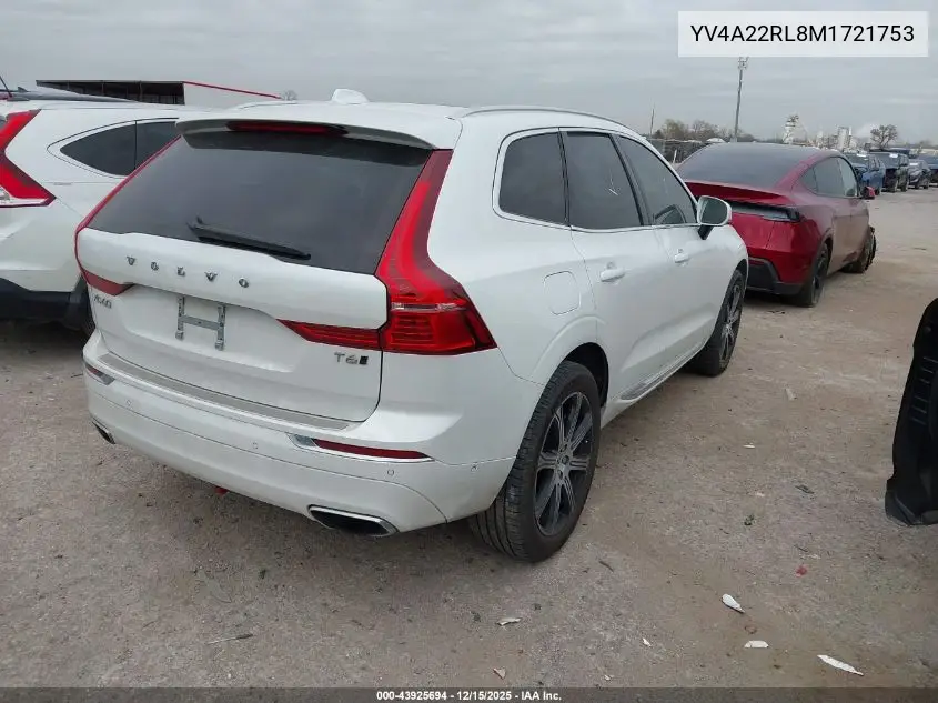 YV4A22RL8M1721753 2021 Volvo Xc60 T6 Inscription