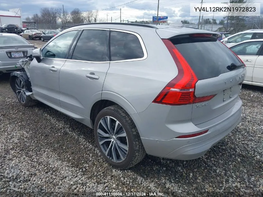 2022 Volvo Xc60 B5 Momentum VIN: YV4L12RK2N1972823 Lot: 41110804