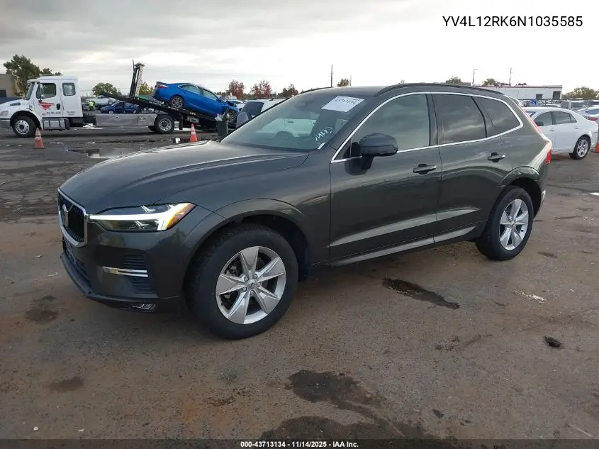 YV4L12RK6N1035585 2022 Volvo Xc60 B5 Momentum