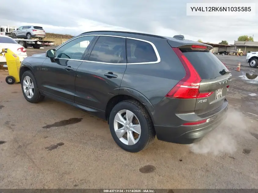 YV4L12RK6N1035585 2022 Volvo Xc60 B5 Momentum